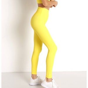 Beach Riot Proud Collection. Yellow ribbed leggings